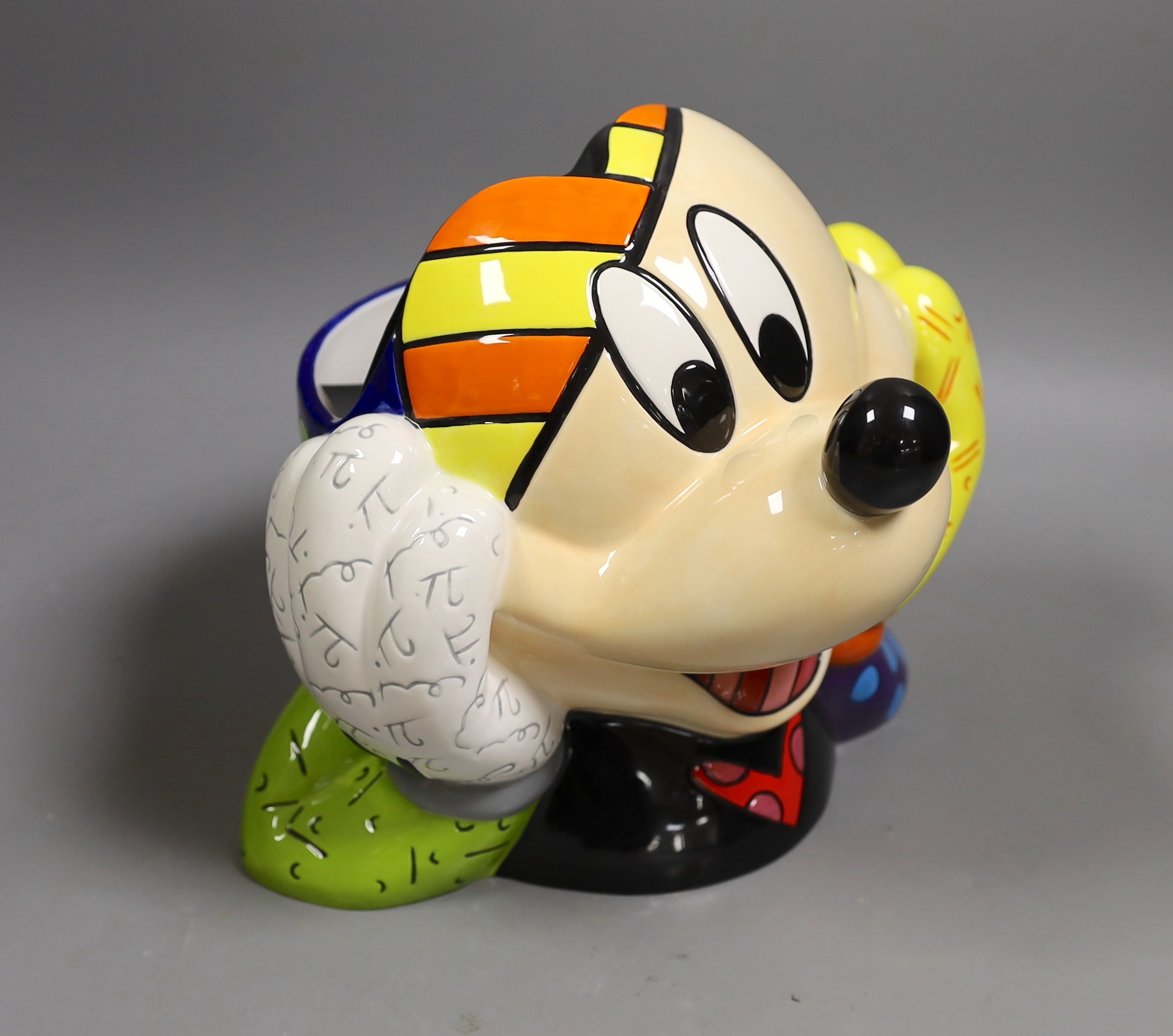 Romero Britto (Brazilian, 1963-), a ceramic Mickey Mouse cookie jar